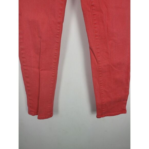 J. Crew Stretch Toothpick Jeans 25 Womens Red Mid Rise Skinny Leg Bottoms - Picture 3 of 5